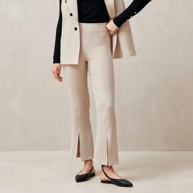 ALOHAS Pants Martina 8211 Beige Flare Pants 8211 Women
