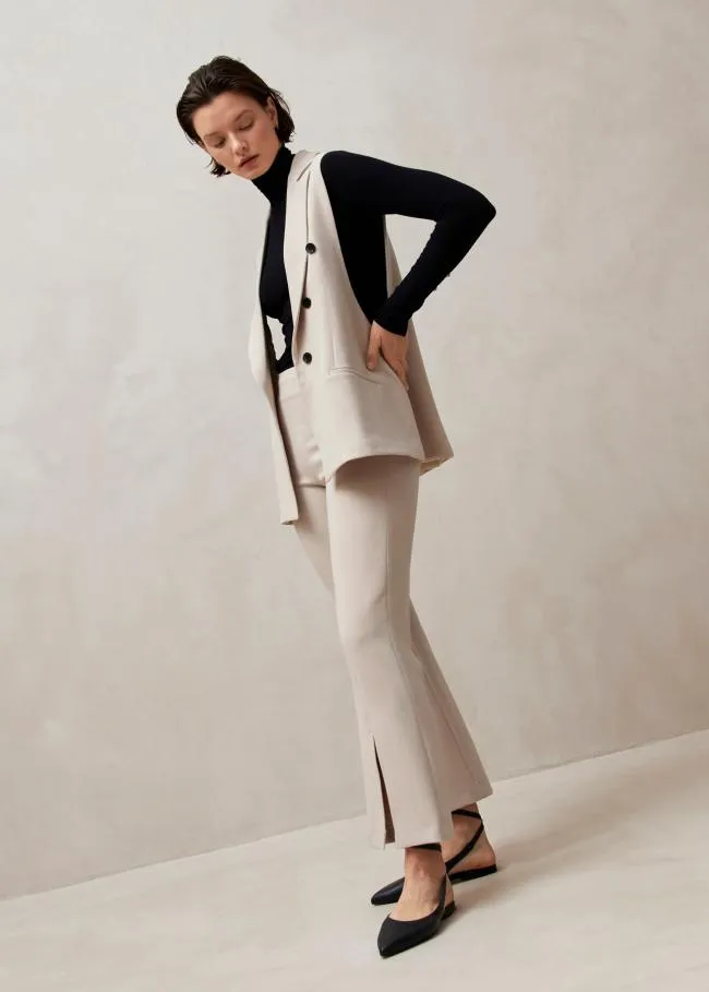 ALOHAS Pants Martina 8211 Beige Flare Pants 8211 Women