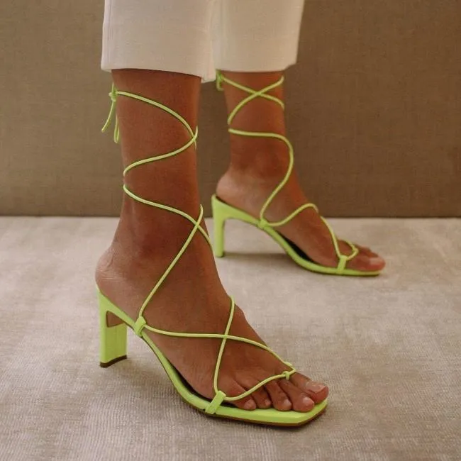 ALOHAS Sandals Bellini 8211 Yellow Leather Sandals 8211 Women
