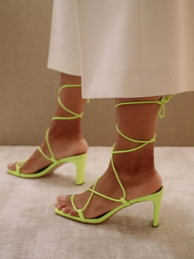 ALOHAS Sandals Bellini 8211 Yellow Leather Sandals 8211 Women