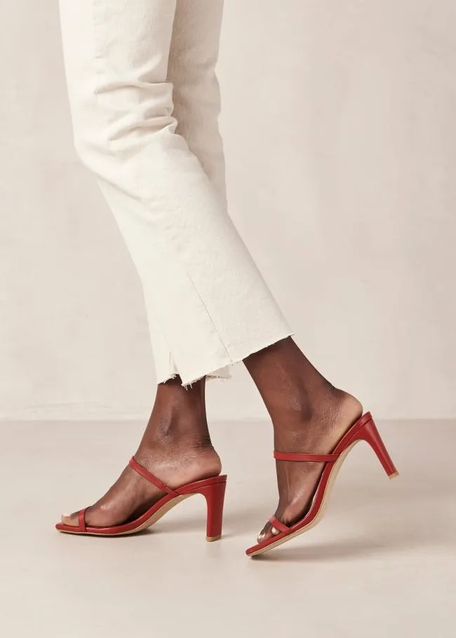 ALOHAS Sandals Cannes 8211 Red Leather Sandals 8211 Women