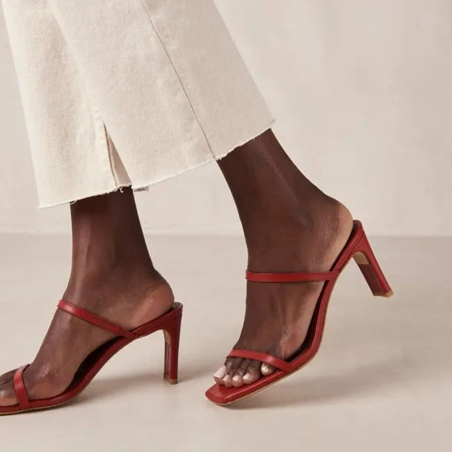 ALOHAS Sandals Cannes 8211 Red Leather Sandals 8211 Women