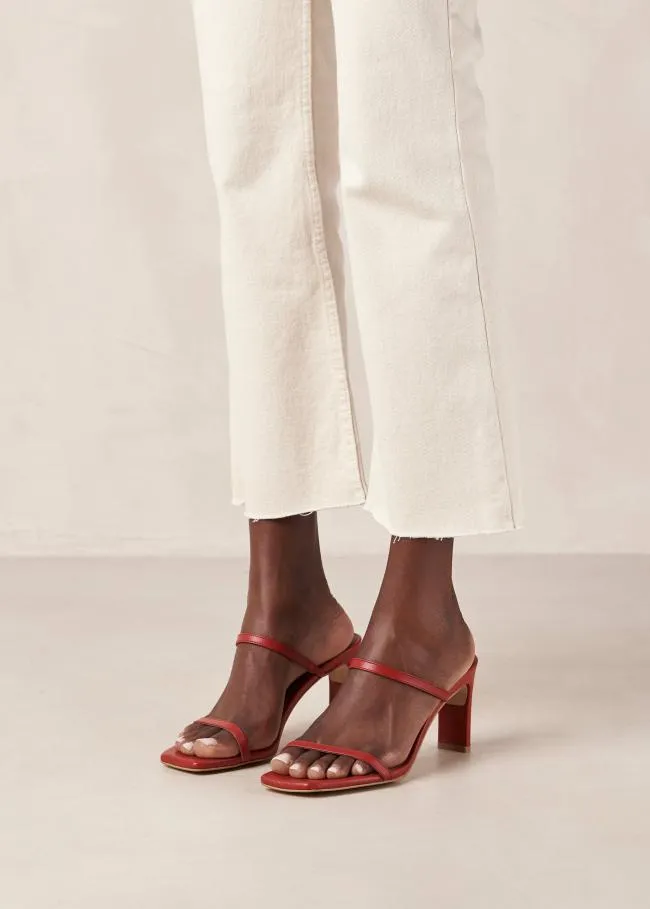 ALOHAS Sandals Cannes 8211 Red Leather Sandals 8211 Women