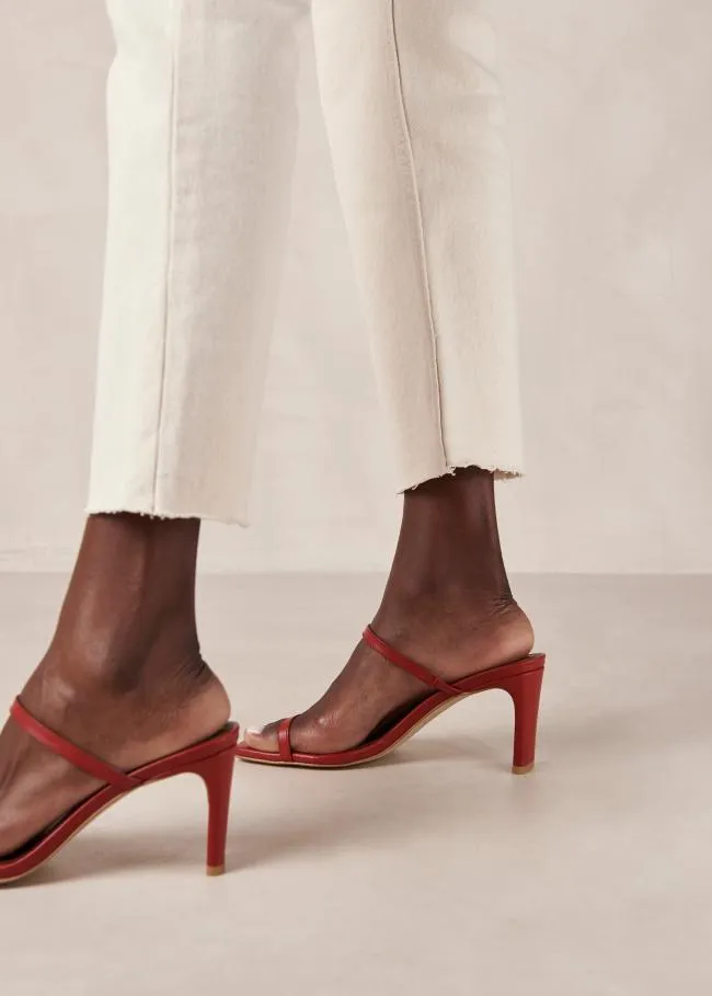ALOHAS Sandals Cannes 8211 Red Leather Sandals 8211 Women
