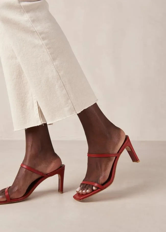 ALOHAS Sandals Cannes 8211 Red Leather Sandals 8211 Women
