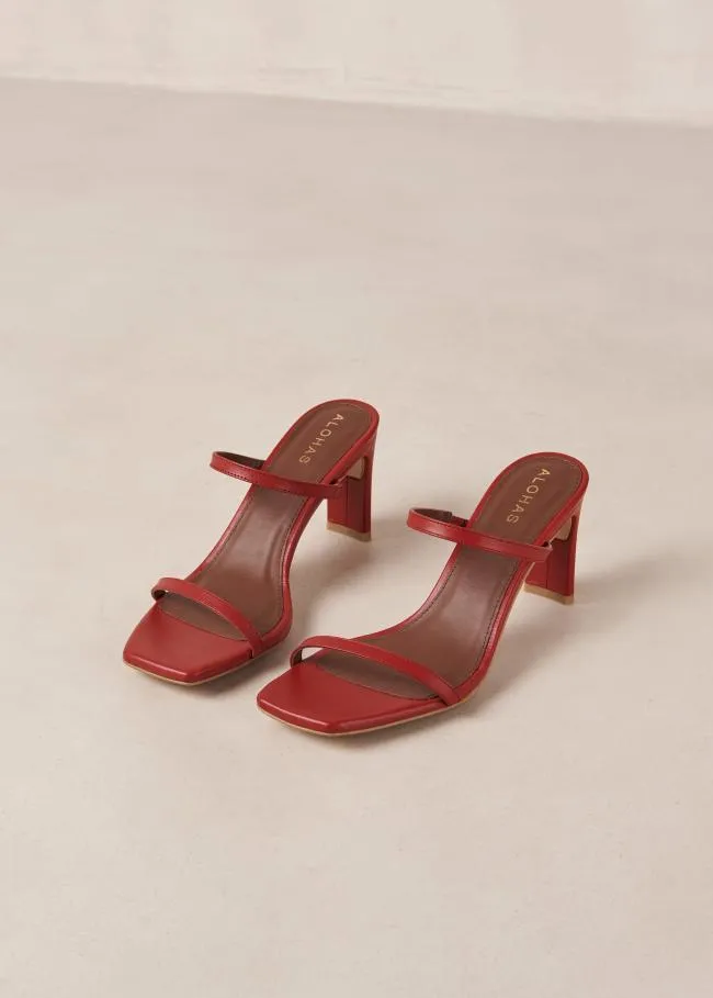 ALOHAS Sandals Cannes 8211 Red Leather Sandals 8211 Women