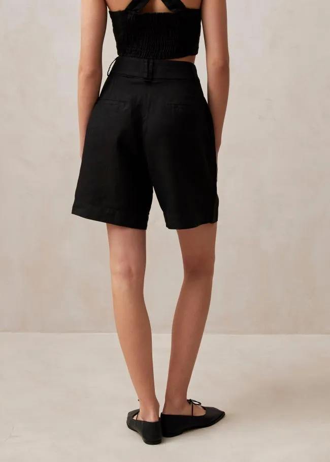 ALOHAS Shorts Boa 8211 Black Linen Shorts 8211 Women