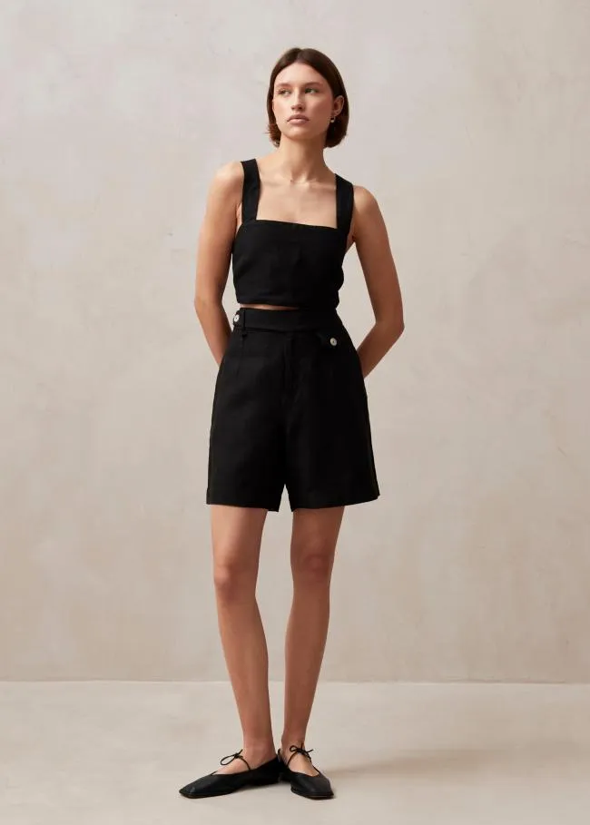 ALOHAS Shorts Boa 8211 Black Linen Shorts 8211 Women