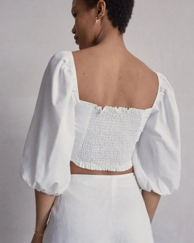 ALOHAS Tops Artist 8211 White Cotton Top 8211 Women