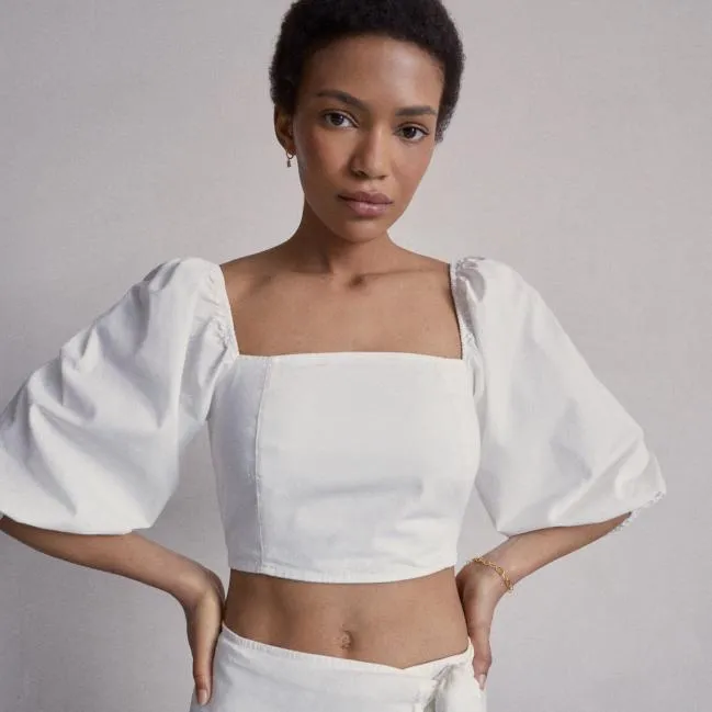 ALOHAS Tops Artist 8211 White Cotton Top 8211 Women