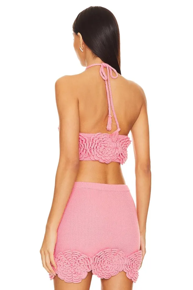 Ashby Crochet Top Pink Women Lovers and Friends Tops