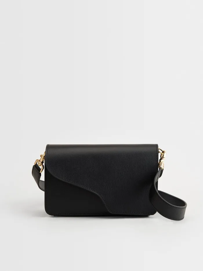 ATP Atelier Crossbody Bags Assisi Black Saffiano Shoulder Bag Black 8211 Women ATP Atelier Crossbody Bags Assisi Black Saffiano Shoulder Bag Black 8211 Women