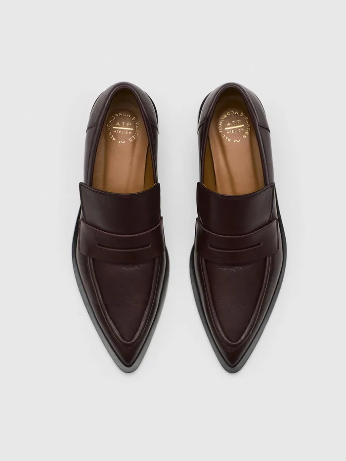 ATP Atelier Flats Montazzoli Walnut Nappa Loafers Walnut 8211 Women