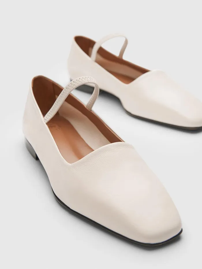 ATP Atelier Flats Petina Linen Nappa Mary Jane Flats Linen 8211 Women