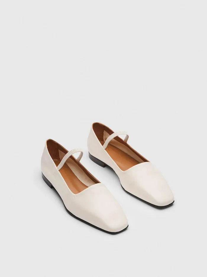 ATP Atelier Flats Petina Linen Nappa Mary Jane Flats Linen 8211 Women
