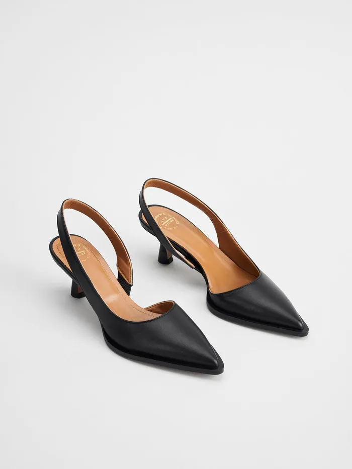 ATP Atelier Icon Shoes Desana Black Nappa Slingbacks Black 8211 Women