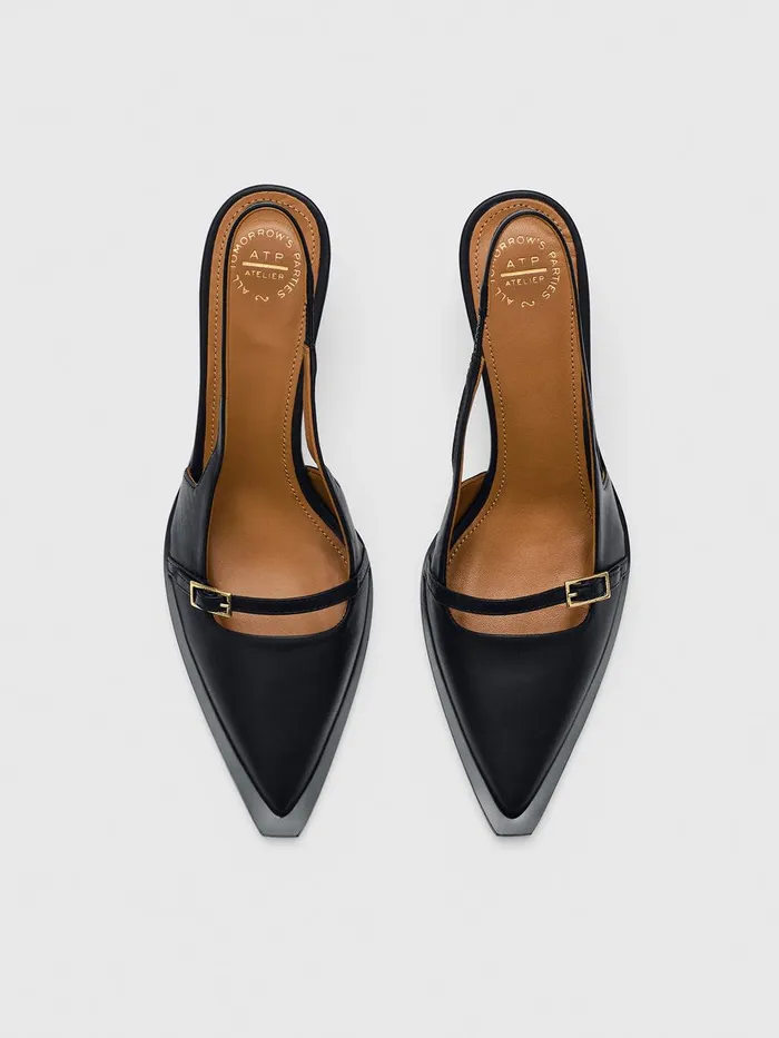 ATP Atelier Pumps and Heels Mira Black Nappa Slingbacks Black 8211 Women