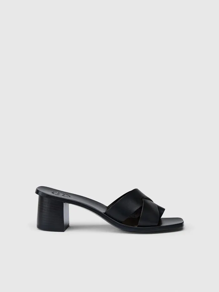 ATP Atelier Sandals Arcole Black Leather Heeled Sandals Black 8211 Women