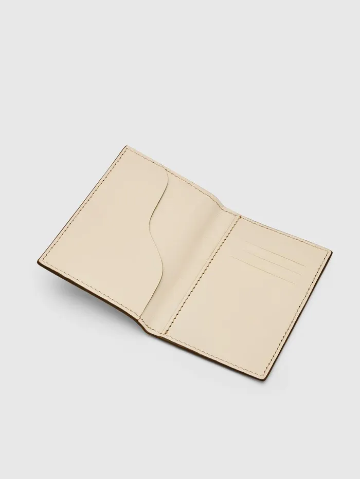 ATP Atelier Small Leather Goods Jelsi Linen Printed OstrichLeather Passport Holder Linen 8211 Women