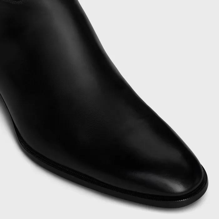 Back Buckle Zipped Isaac Boot In Shiny Calfskin Black Men CELINE BOOTS