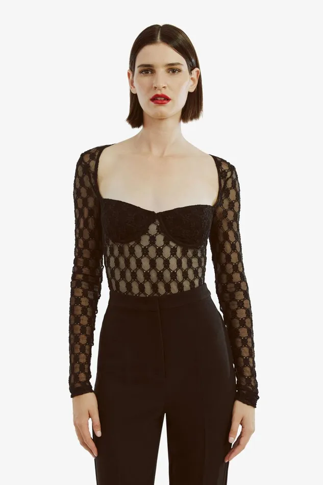 Bardot Bodysuits Adoni Long Sleeve Bodysuit In Black 8211 Women Bardot Bodysuits Adoni Long Sleeve Bodysuit In Black 8211 Women