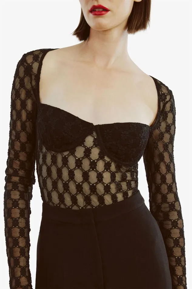 Bardot Bodysuits Adoni Long Sleeve Bodysuit In Black 8211 Women Bardot Bodysuits Adoni Long Sleeve Bodysuit In Black 8211 Women