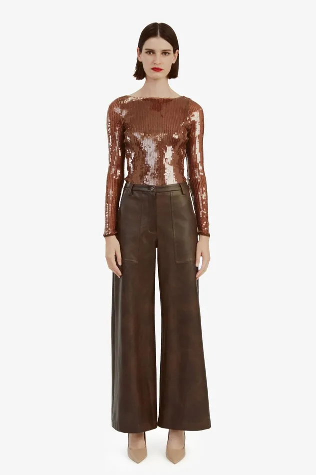 Bardot Bodysuits Brenna Sequin Bodysuit In Chocolate 8211 Women Bardot Bodysuits Brenna Sequin Bodysuit In Chocolate 8211 Women