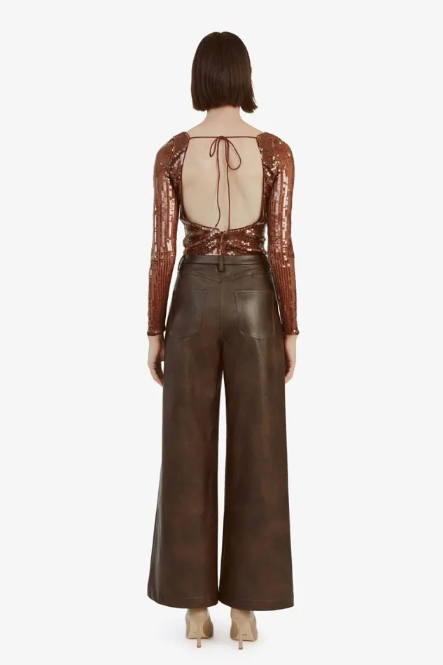 Bardot Bodysuits Brenna Sequin Bodysuit In Chocolate 8211 Women Bardot Bodysuits Brenna Sequin Bodysuit In Chocolate 8211 Women