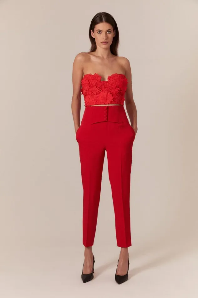 Bardot Corsets Brias Lace Bustier In Fire Red 8211 Women