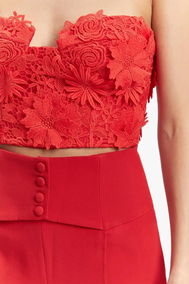 Bardot Corsets Brias Lace Bustier In Fire Red 8211 Women Bardot Corsets Brias Lace Bustier In Fire Red 8211 Women