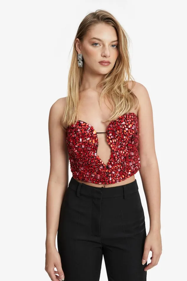 Bardot Corsets Eleni Beaded Bustier In Pink Multi 8211 Women Bardot Corsets Eleni Beaded Bustier In Pink Multi 8211 Women