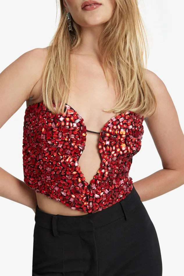 Bardot Corsets Eleni Beaded Bustier In Pink Multi 8211 Women Bardot Corsets Eleni Beaded Bustier In Pink Multi 8211 Women