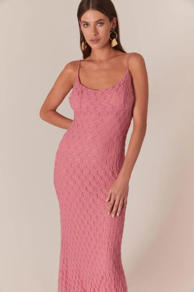 Bardot Day To Night Dresses Adoni Mesh Midi Dress In Lili Pink 8211 Women
