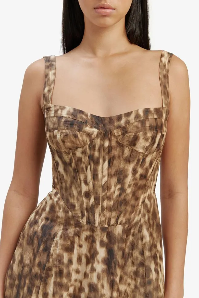 Bardot Day To Night Dresses Lilah Corset Midi Dress In Leopard 8211 Women Bardot Day To Night Dresses Lilah Corset Midi Dress In Leopard 8211 Women