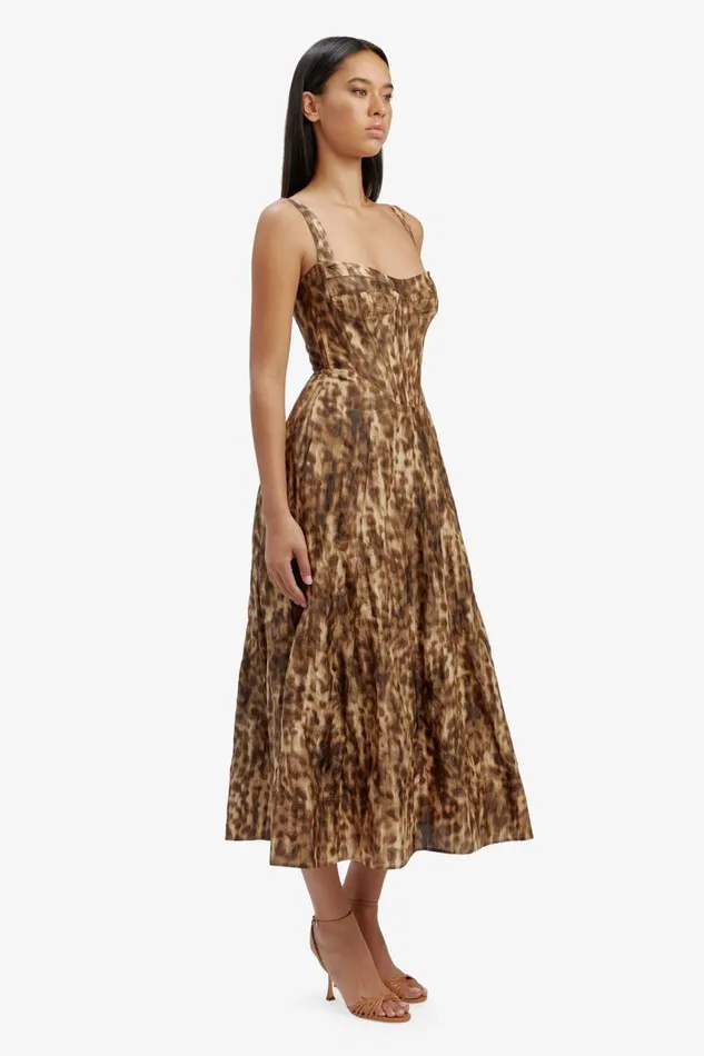 Bardot Day To Night Dresses Lilah Corset Midi Dress In Leopard 8211 Women Bardot Day To Night Dresses Lilah Corset Midi Dress In Leopard 8211 Women