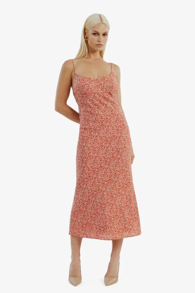 Bardot Day To Night Dresses Raye Midi Dress In Red Disty 8211 Women Bardot Day To Night Dresses Raye Midi Dress In Red Disty 8211 Women