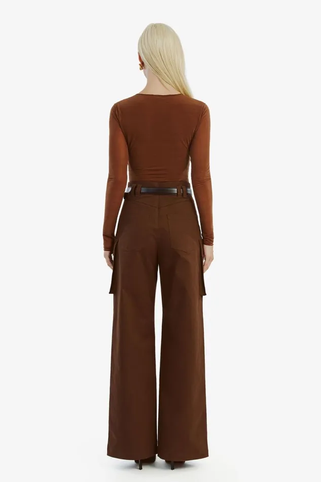 Bardot Pants Tybi Cotton Cargo Pant In Chocolate 8211 Women Bardot Pants Tybi Cotton Cargo Pant In Chocolate 8211 Women