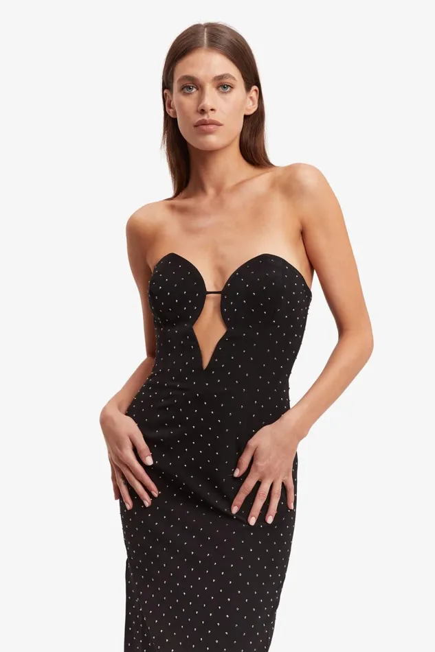Bardot Party Dresses Eleni Stud Midi Dress In Black 8211 Women Bardot Party Dresses Eleni Stud Midi Dress In Black 8211 Women