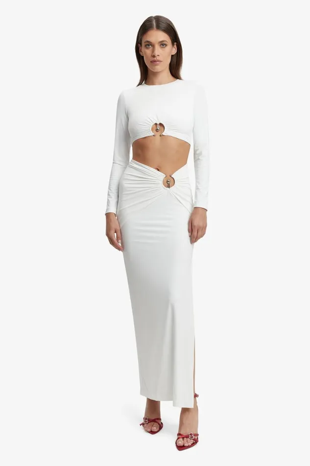 Bardot Party Tops Neve Long Sleeve Knit Top In Orchid White 8211 Women Bardot Party Tops Neve Long Sleeve Knit Top In Orchid White 8211 Women