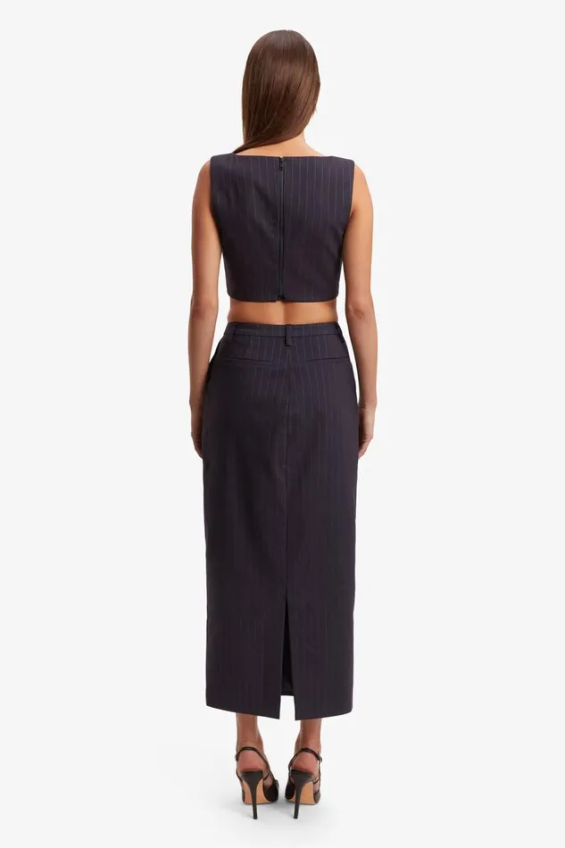 Bardot Party Tops Sian Pin Stripe Bustier In Navy Pinstripe 8211 Women Bardot Party Tops Sian Pin Stripe Bustier In Navy Pinstripe 8211 Women
