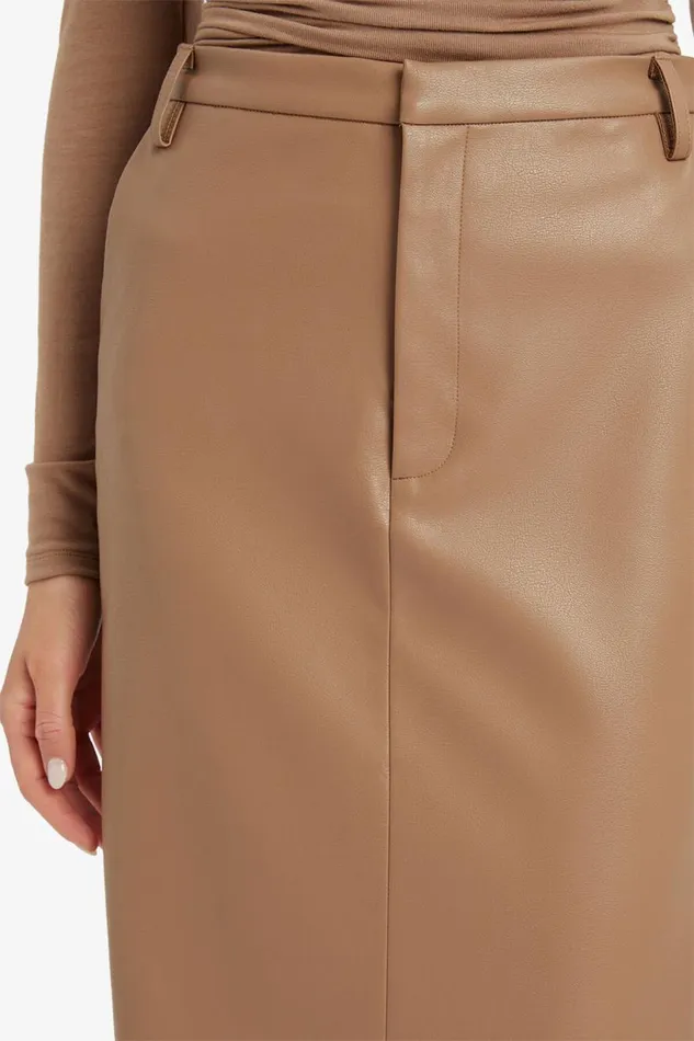 Bardot Skirts Tailored Vegan Leather Skirt In Soft Camel 8211 Women Bardot Skirts Tailored Vegan Leather Skirt In Soft Camel 8211 Women
