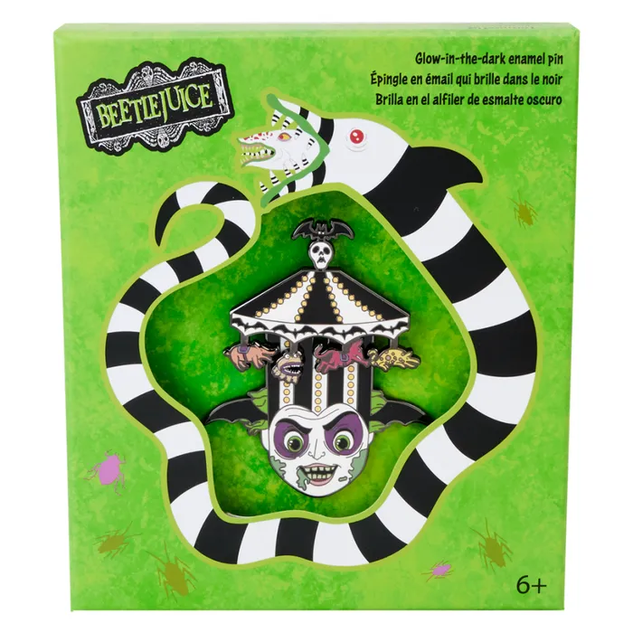 Beetlejuice Carousel Hat 3 Unisex Loungefly Enamel Pins