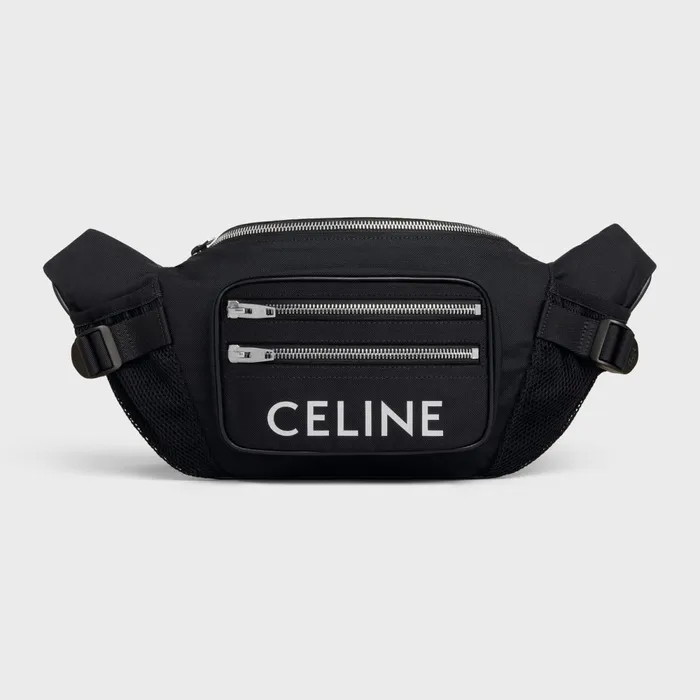 Belt Bag Trekking In Nylon With Celine Print Black Men CELINE SHOULDER CARRY BAGS Belt Bag Trekking In Nylon With Celine Print Black Men CELINE SHOULDER CARRY BAGS