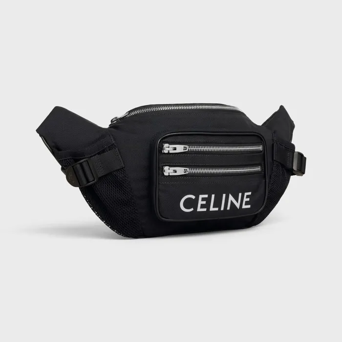 Belt Bag Trekking In Nylon With Celine Print Black Men CELINE SHOULDER CARRY BAGS Belt Bag Trekking In Nylon With Celine Print Black Men CELINE SHOULDER CARRY BAGS
