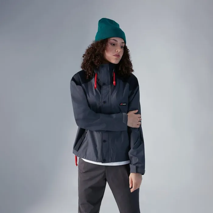 Berghaus Lightweight Mayeurvate Waterproof Jacket 8211 GreyBlack 8211 Women