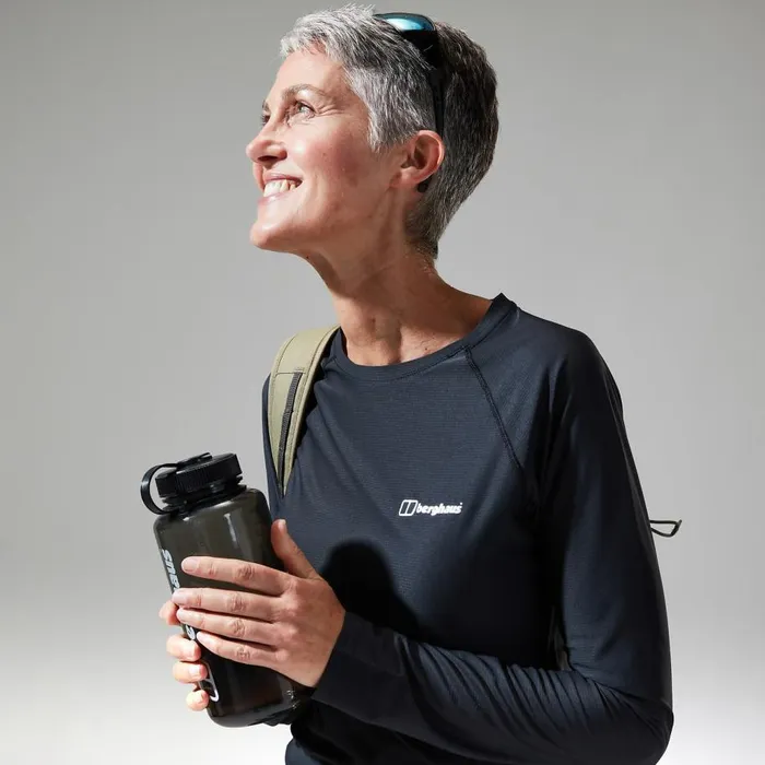 Berghaus TShirts 247 Long Sleeve Crew Base Layer 8211 Black 8211 Women