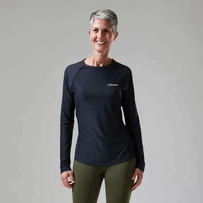 Berghaus TShirts 247 Long Sleeve Crew Base Layer 8211 Black 8211 Women