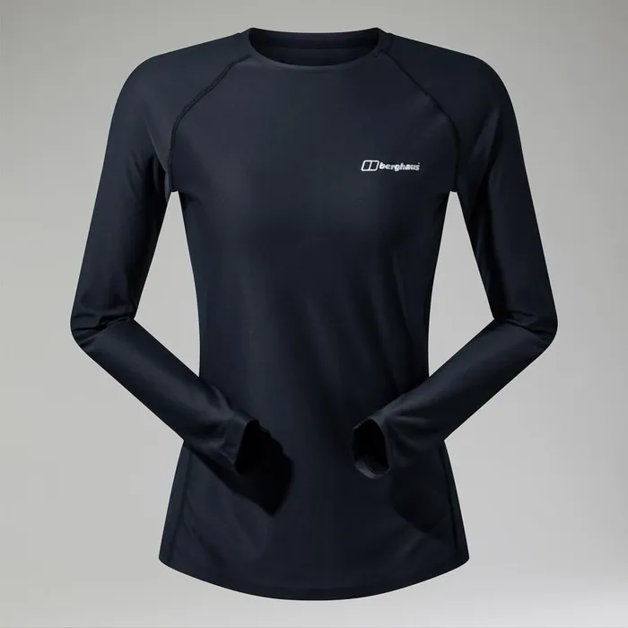 Berghaus TShirts 247 Long Sleeve Crew Base Layer 8211 Black 8211 Women