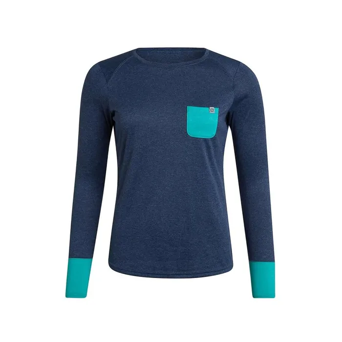 Berghaus TShirts Explorer Tech Tee Long Sleeve Crew 8211 Blue 8211 Women