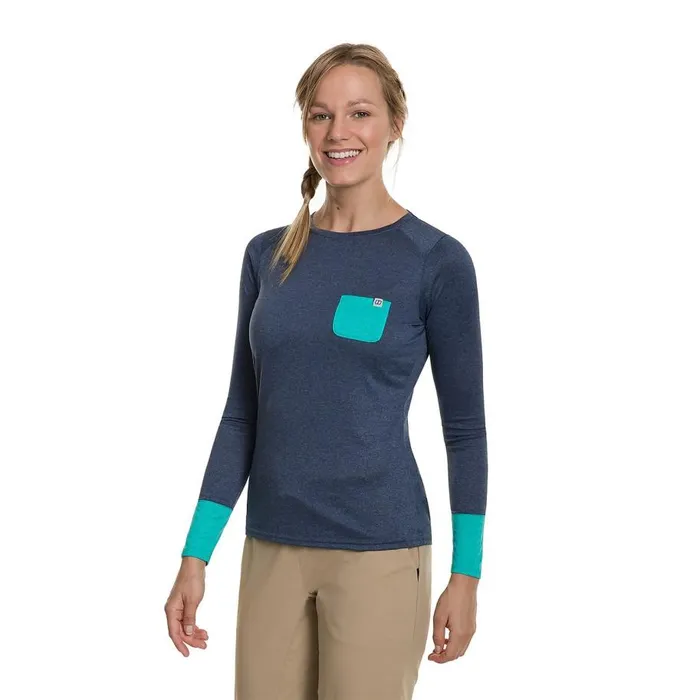 Berghaus TShirts Explorer Tech Tee Long Sleeve Crew 8211 Blue 8211 Women Berghaus TShirts Explorer Tech Tee Long Sleeve Crew 8211 Blue 8211 Women
